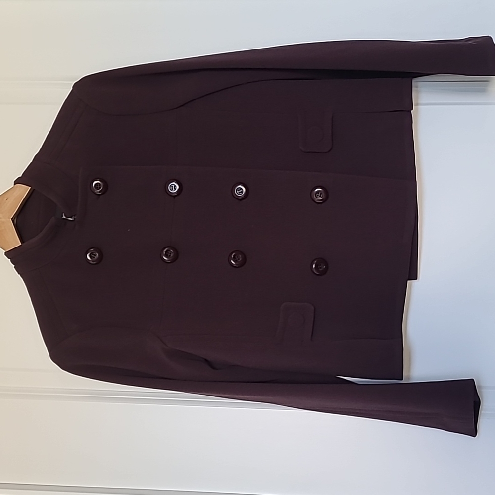 Rachel Roy Double Breasted Blazer in Burgundy